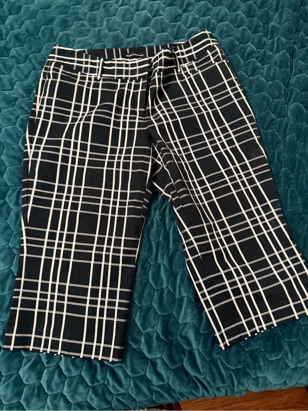 Express Capris 10 Black White Plaid Checkered 90’s women’s Cropped Pants